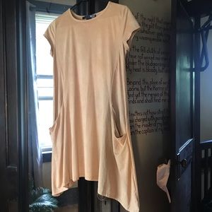 REBEL SUGAR Tan Midi Dress with Pockets Size S